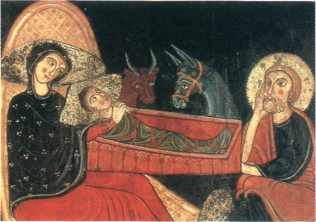 creche nativite autel d'Avia Barcelone d�but 13e.jpg (10976 octets)